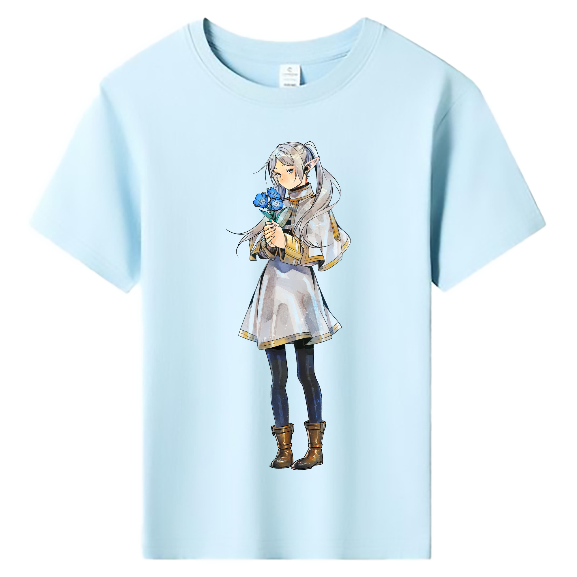 （画像用） 葬送のフリーレン Frieren 綿100％キッズTシャツ（フロントプリント）